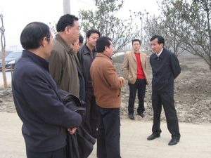 国家农业部副部长陈晓华（右一）